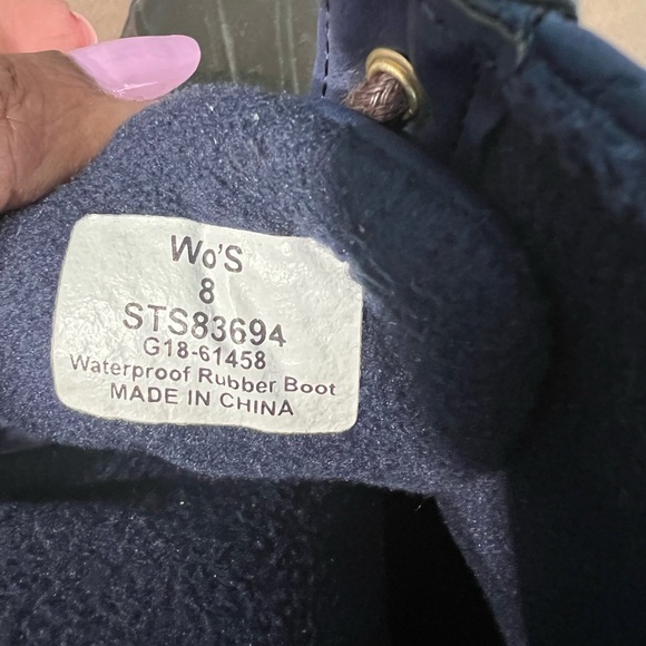 Sperry Top Sider Navy Blue Gosling Duck Boots Waterproof Women’s Size US 8 - Picture 8 of 11